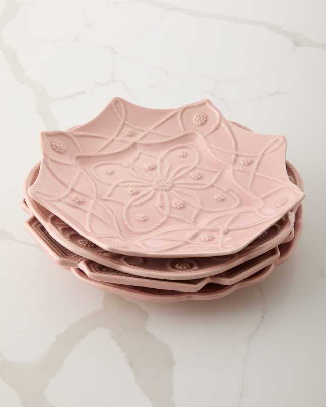 Jardins Du Monde Assorted Dessert/Salad Plates, Set of 4